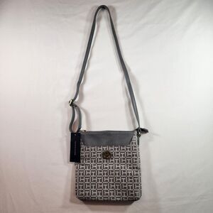 Tommy Hilfiger Crossbody Bag Gray Monogram Purse Women’s Shoulder Handbag NWT